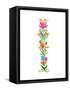 Floral Alphabet Letter IX-Farida Zaman-Framed Stretched Canvas