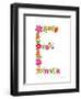 Floral Alphabet Letter V-Farida Zaman-Framed Art Print