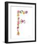 Floral Alphabet Letter VI-Farida Zaman-Framed Art Print