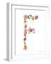 Floral Alphabet Letter VI-Farida Zaman-Framed Art Print