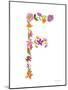 Floral Alphabet Letter VI-Farida Zaman-Mounted Art Print