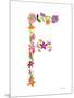 Floral Alphabet Letter VI-Farida Zaman-Mounted Art Print