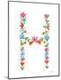 Floral Alphabet Letter VIII-Farida Zaman-Mounted Art Print