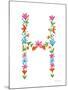 Floral Alphabet Letter VIII-Farida Zaman-Mounted Art Print