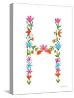 Floral Alphabet Letter VIII-Farida Zaman-Stretched Canvas