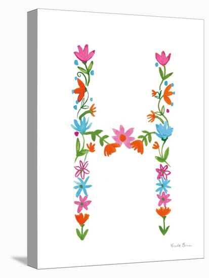 Floral Alphabet Letter VIII-Farida Zaman-Stretched Canvas