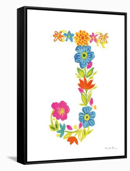 Floral Alphabet Letter X-Farida Zaman-Framed Stretched Canvas