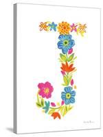 Floral Alphabet Letter X-Farida Zaman-Stretched Canvas