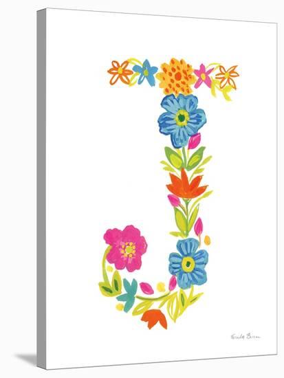 Floral Alphabet Letter X-Farida Zaman-Stretched Canvas