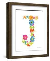 Floral Alphabet Letter X-Farida Zaman-Framed Art Print