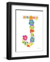 Floral Alphabet Letter X-Farida Zaman-Framed Art Print