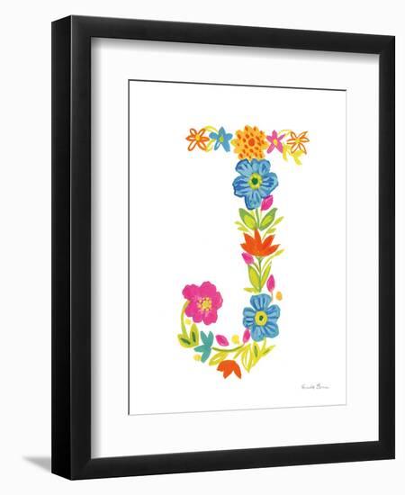 Floral Alphabet Letter X-Farida Zaman-Framed Art Print
