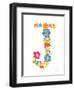 Floral Alphabet Letter X-Farida Zaman-Framed Art Print