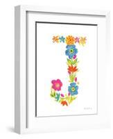 Floral Alphabet Letter X-Farida Zaman-Framed Art Print