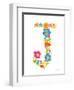 Floral Alphabet Letter X-Farida Zaman-Framed Art Print