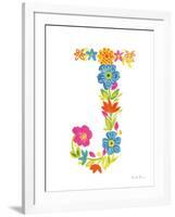 Floral Alphabet Letter X-Farida Zaman-Framed Art Print