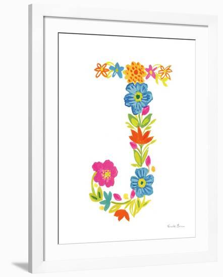 Floral Alphabet Letter X-Farida Zaman-Framed Art Print