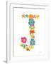 Floral Alphabet Letter X-Farida Zaman-Framed Art Print