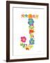 Floral Alphabet Letter X-Farida Zaman-Framed Art Print