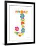 Floral Alphabet Letter X-Farida Zaman-Framed Art Print