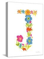 Floral Alphabet Letter X-Farida Zaman-Stretched Canvas
