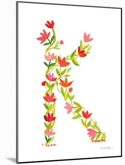 Floral Alphabet Letter XI-Farida Zaman-Mounted Art Print