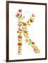 Floral Alphabet Letter XI-Farida Zaman-Framed Art Print