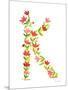 Floral Alphabet Letter XI-Farida Zaman-Mounted Art Print