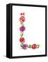 Floral Alphabet Letter XII-Farida Zaman-Framed Stretched Canvas