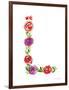 Floral Alphabet Letter XII-Farida Zaman-Framed Art Print