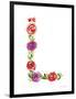 Floral Alphabet Letter XII-Farida Zaman-Framed Art Print