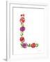 Floral Alphabet Letter XII-Farida Zaman-Framed Art Print