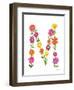 Floral Alphabet Letter XIII-Farida Zaman-Framed Art Print