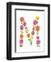 Floral Alphabet Letter XIII-Farida Zaman-Framed Art Print