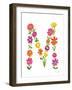 Floral Alphabet Letter XIII-Farida Zaman-Framed Art Print