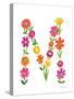 Floral Alphabet Letter XIII-Farida Zaman-Stretched Canvas