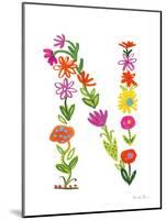 Floral Alphabet Letter XIV-Farida Zaman-Mounted Art Print