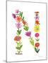 Floral Alphabet Letter XIV-Farida Zaman-Mounted Art Print