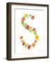 Floral Alphabet Letter XIX-Farida Zaman-Framed Art Print