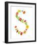 Floral Alphabet Letter XIX-Farida Zaman-Framed Art Print