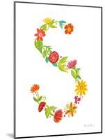 Floral Alphabet Letter XIX-Farida Zaman-Mounted Art Print