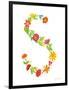 Floral Alphabet Letter XIX-Farida Zaman-Framed Art Print