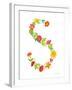 Floral Alphabet Letter XIX-Farida Zaman-Framed Art Print