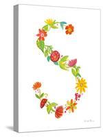 Floral Alphabet Letter XIX-Farida Zaman-Stretched Canvas