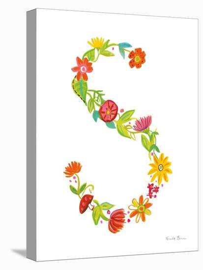 Floral Alphabet Letter XIX-Farida Zaman-Stretched Canvas