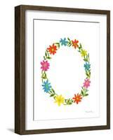 Floral Alphabet Letter XV-Farida Zaman-Framed Art Print