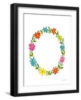 Floral Alphabet Letter XV-Farida Zaman-Framed Art Print