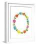 Floral Alphabet Letter XV-Farida Zaman-Framed Art Print