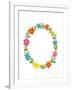 Floral Alphabet Letter XV-Farida Zaman-Framed Art Print