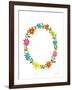 Floral Alphabet Letter XV-Farida Zaman-Framed Art Print